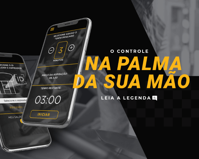 Controle pelo smartphone o tempo de aspiração. Controle pelo smartphone o tempo de aspiração.